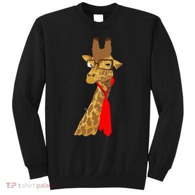 Where Would a Giraffe Wear a Tie? - Red Neck Tie Sweatshirt