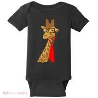 Where Would a Giraffe Wear a Tie? - Red Neck Tie Baby Bodysuit thumb 0