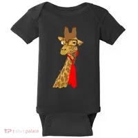 Where Would a Giraffe Wear a Tie? - Red Neck Tie Baby Bodysuit thumb 0