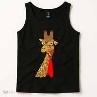 Where Would a Giraffe Wear a Tie? - Red Neck Tie Tank Top thumb 2