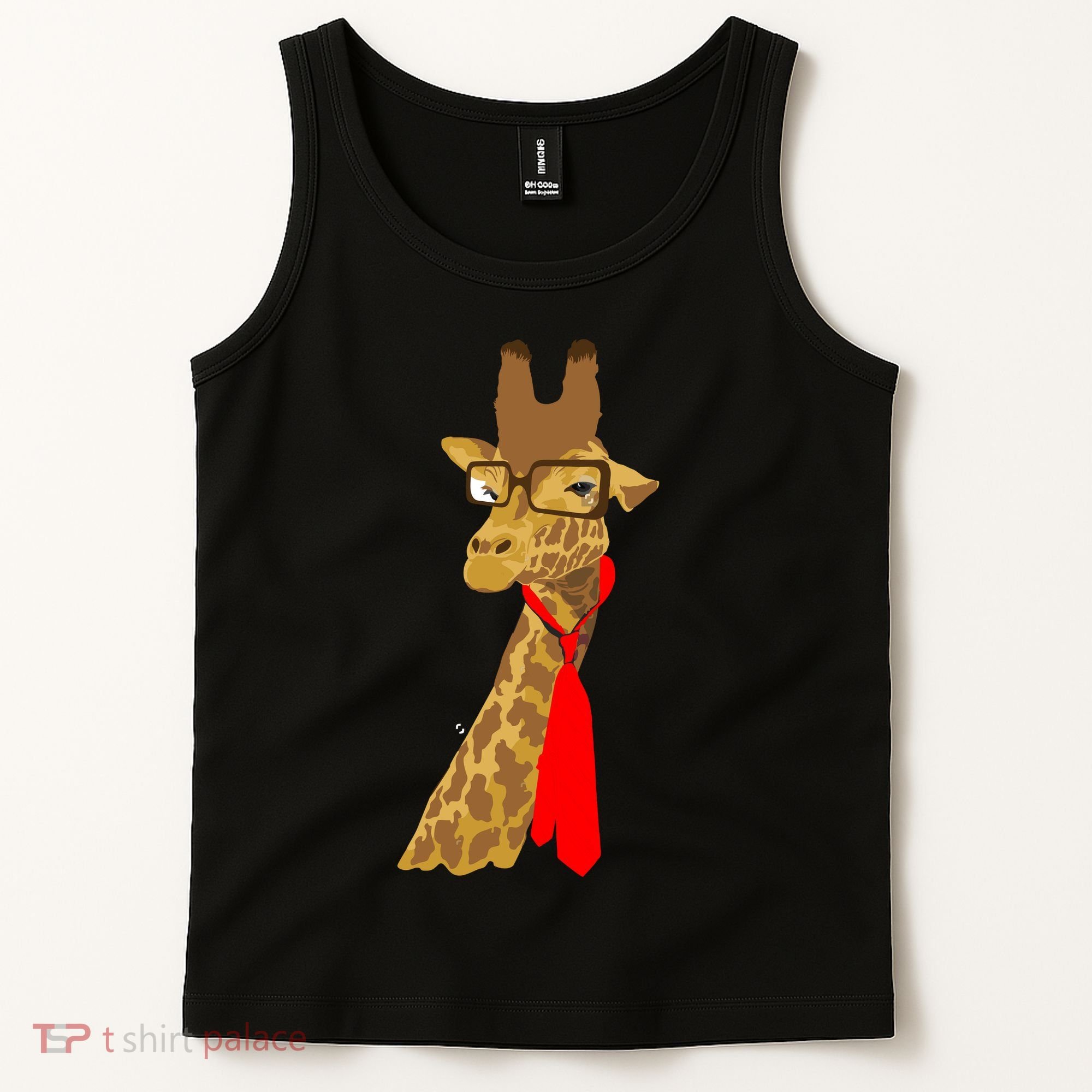 Where Would a Giraffe Wear a Tie? - Red Neck Tie Tank Top
