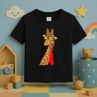 Where Would a Giraffe Wear a Tie? - Red Neck Tie Toddler T-Shirt thumb 3