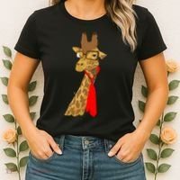 Where Would a Giraffe Wear a Tie? - Red Neck Tie Women's T-Shirt thumb 2