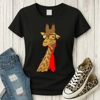 Where Would a Giraffe Wear a Tie? - Red Neck Tie Women's T-Shirt thumb 3