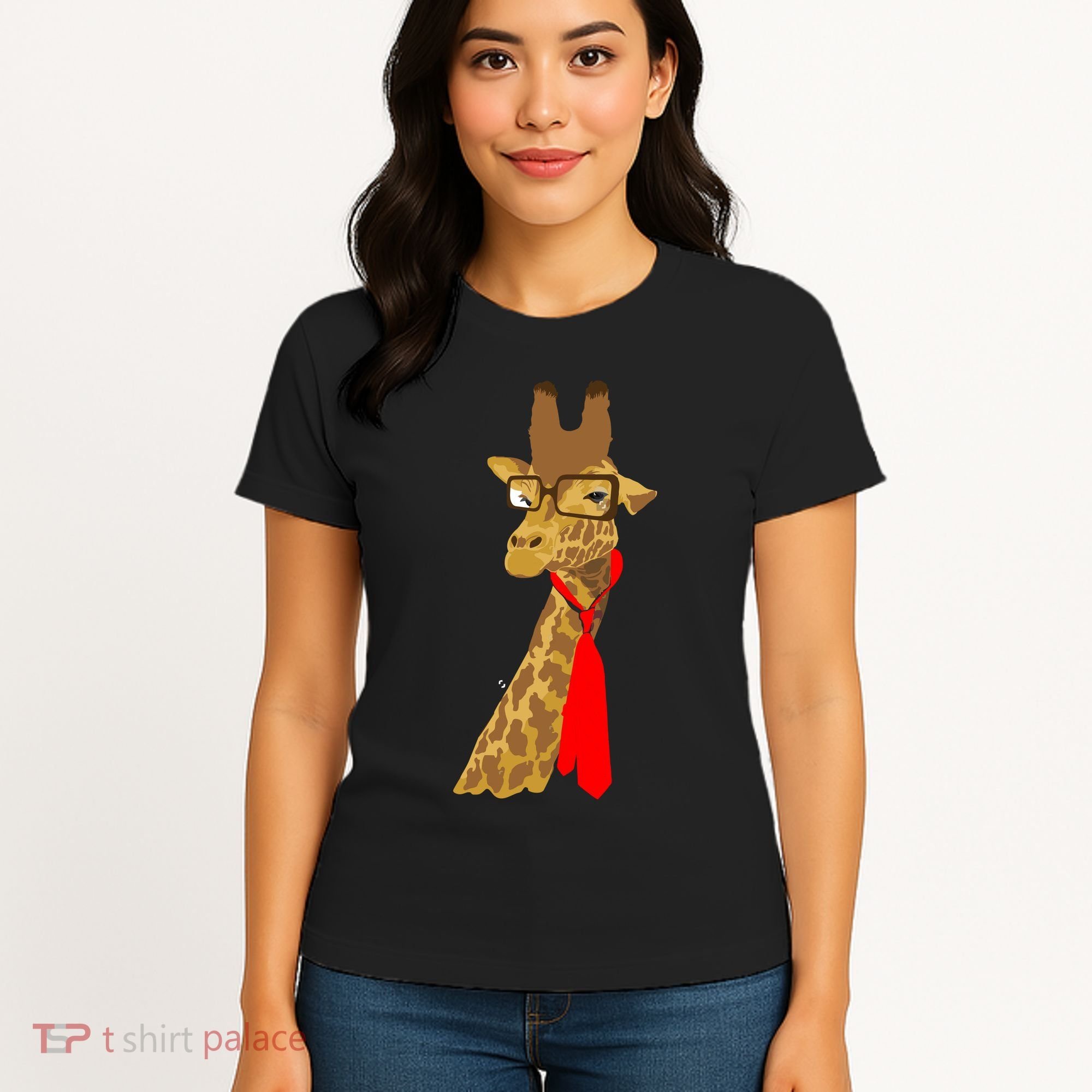 Where Would a Giraffe Wear a Tie? - Red Neck Tie Women's T-Shirt