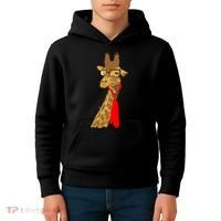 Where Would a Giraffe Wear a Tie? - Red Neck Tie Kids Hoodie thumb 4