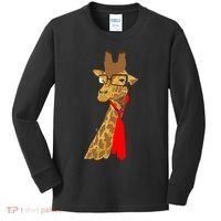 Where Would a Giraffe Wear a Tie? - Red Neck Tie Kids Long Sleeve Shirt thumb 0