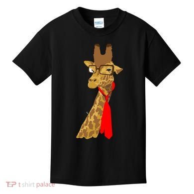 Where Would a Giraffe Wear a Tie? - Red Neck Tie Kids T-Shirt