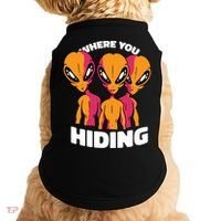 Where You Hiding Creepy Aliens Doggie Tank thumb 0