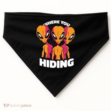 Where You Hiding Creepy Aliens USA-Made Doggie Bandana
