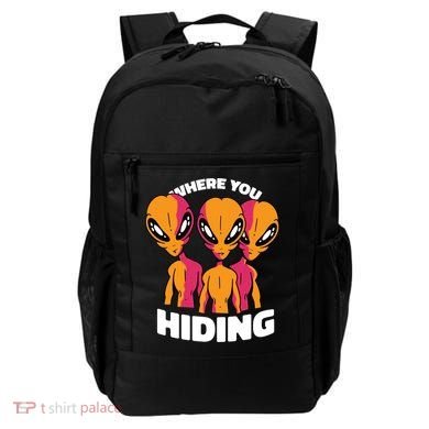 Where You Hiding Creepy Aliens Backpack