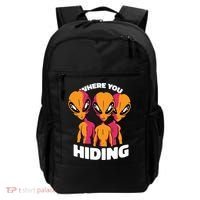 Where You Hiding Creepy Aliens Backpack thumb 0