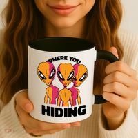 Where You Hiding Creepy Aliens Coffee Mug thumb 3