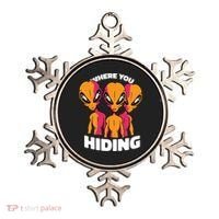 Where You Hiding Creepy Aliens Ornament thumb 0