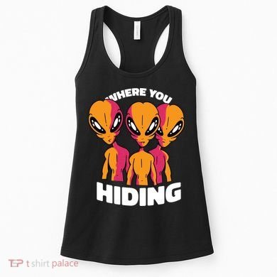Where You Hiding Creepy Aliens Women's Tank Top