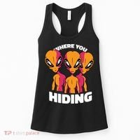 Where You Hiding Creepy Aliens Women's Tank Top thumb 0