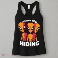 Where You Hiding Creepy Aliens Women's Tank Top thumb 3
