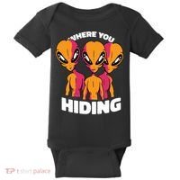 Where You Hiding Creepy Aliens Baby Bodysuit thumb 0