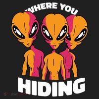 Where You Hiding Creepy Aliens Hat thumb 2