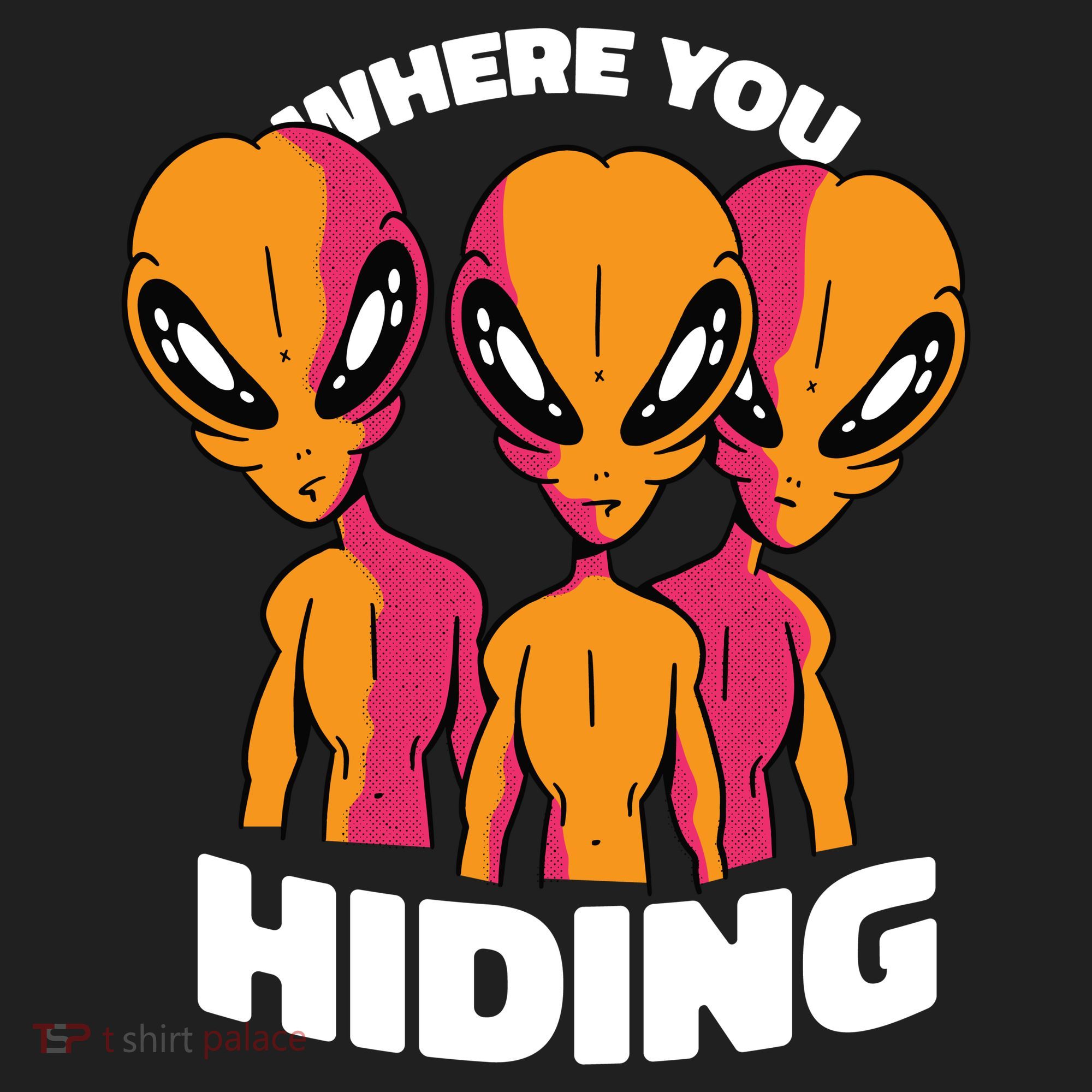 Where You Hiding Creepy Aliens Hat