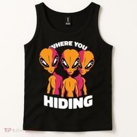 Where You Hiding Creepy Aliens Tank Top thumb 2