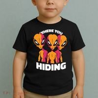 Where You Hiding Creepy Aliens Toddler T-Shirt thumb 2