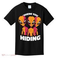 Where You Hiding Creepy Aliens Kids T-Shirt thumb 0