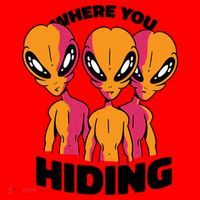 Where You Hiding Creepy Aliens Santa Hat thumb 1