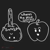 Wheres the Stick Go? Caramel Apple Golf Towel thumb 3