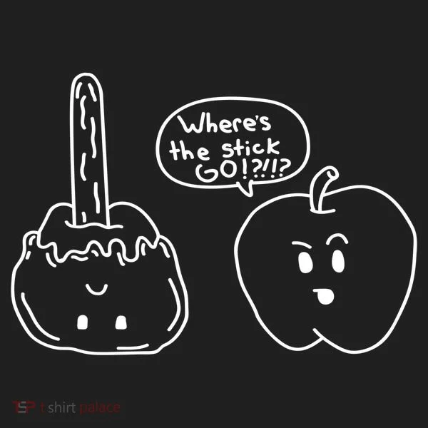 Wheres the Stick Go? Caramel Apple Golf Towel