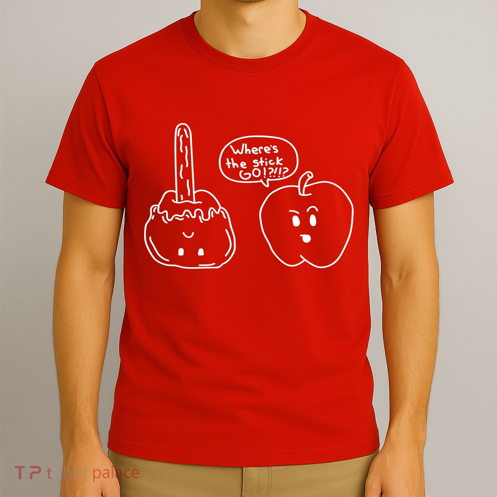 Wheres the Stick Go? Caramel Apple T-Shirt