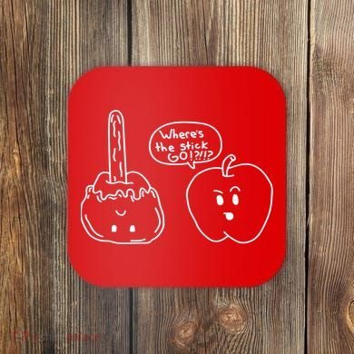 Wheres the Stick Go? Caramel Apple Coaster