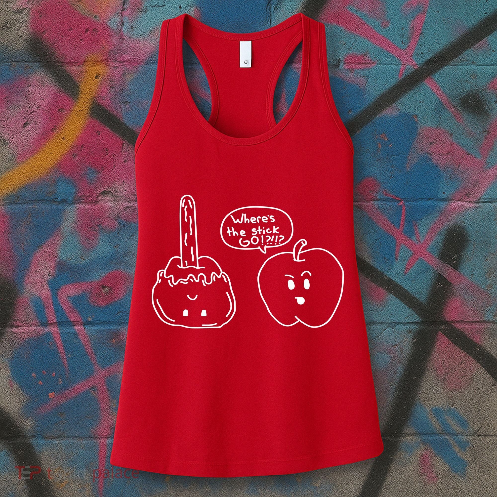 Wheres the Stick Go? Caramel Apple Women's Tank Top