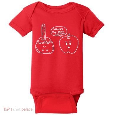 Wheres the Stick Go? Caramel Apple Baby Bodysuit