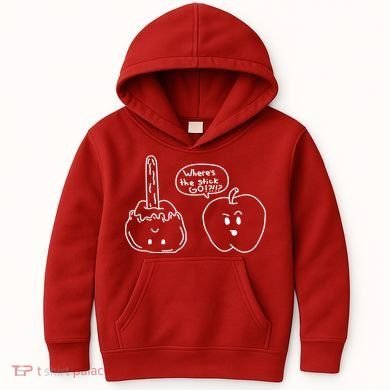 Wheres the Stick Go? Caramel Apple Kids Hoodie