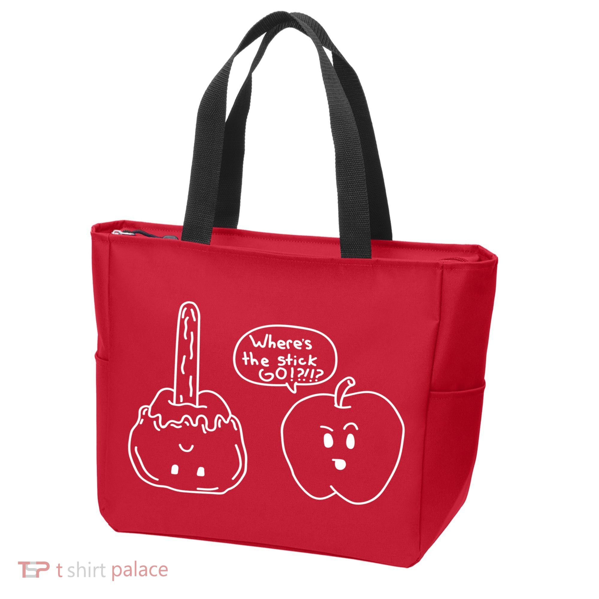 Wheres the Stick Go? Caramel Apple Tote Bag