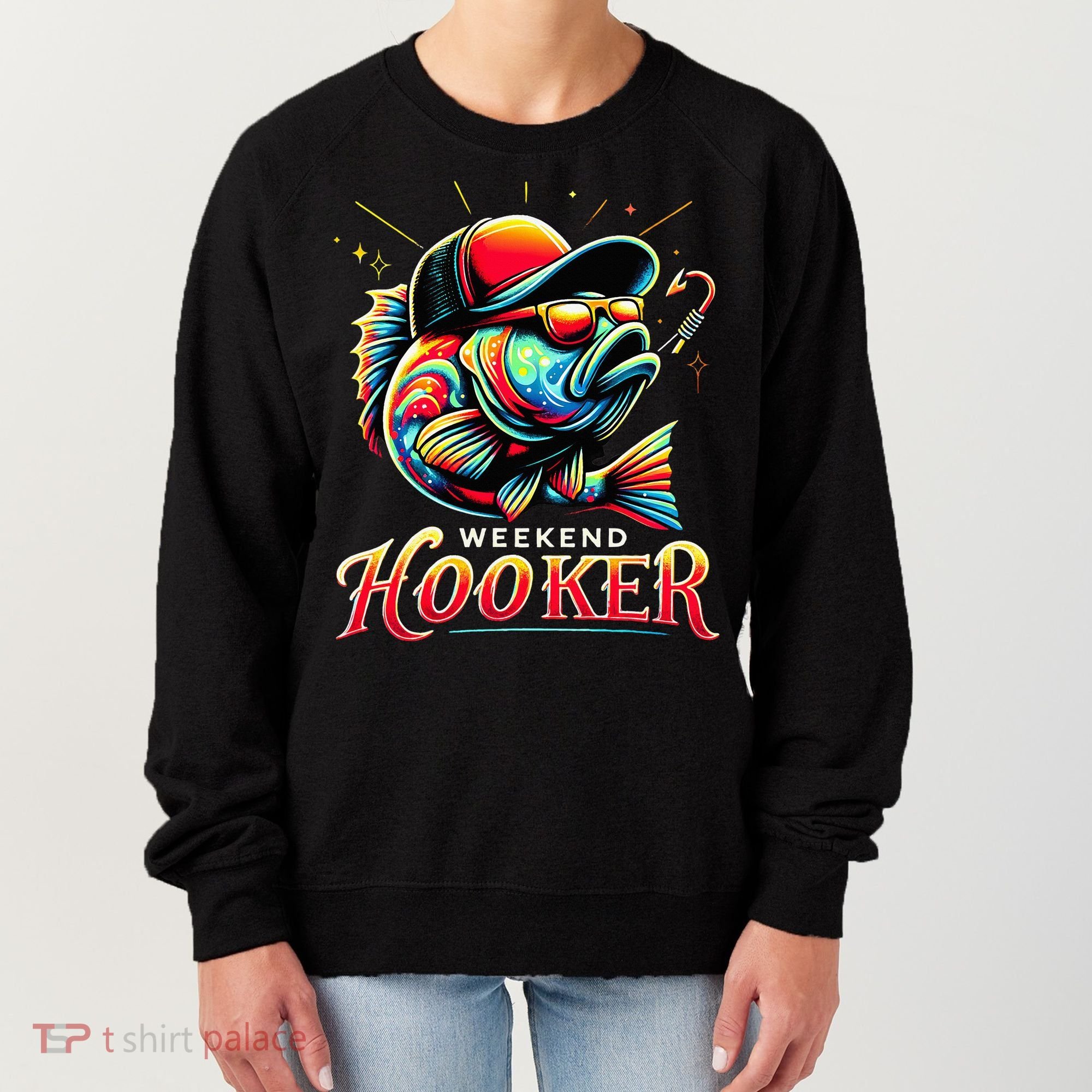 Weekend Hooker Funny Bass Fishing Women's Sweatshirt