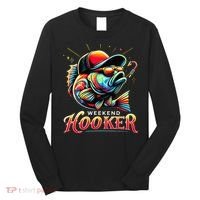 Weekend Hooker Funny Bass Fishing Long Sleeve Shirt thumb 0