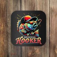 Weekend Hooker Funny Bass Fishing Coaster thumb 0