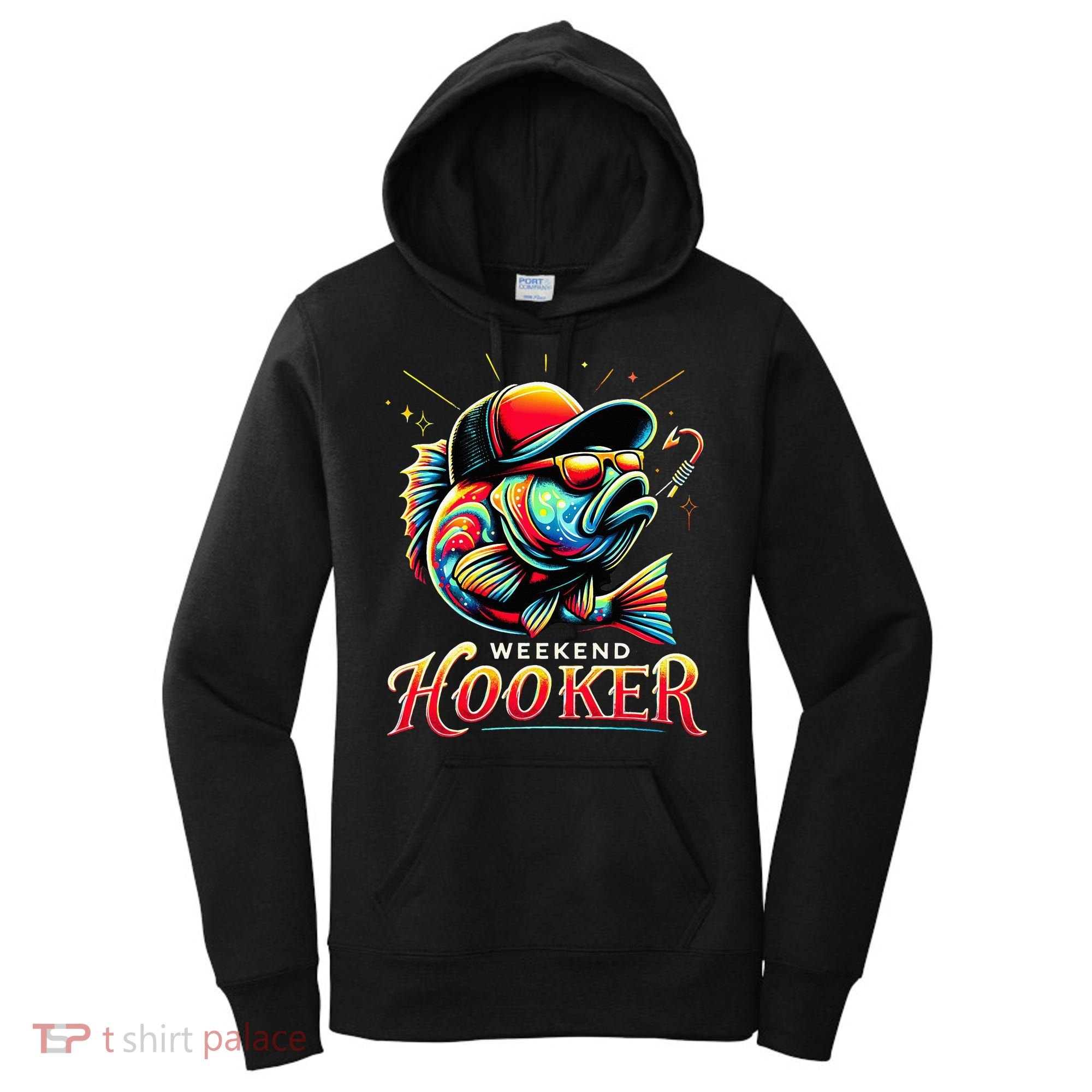 Weekend Hooker Funny Bass Fishing Women's Hoodie