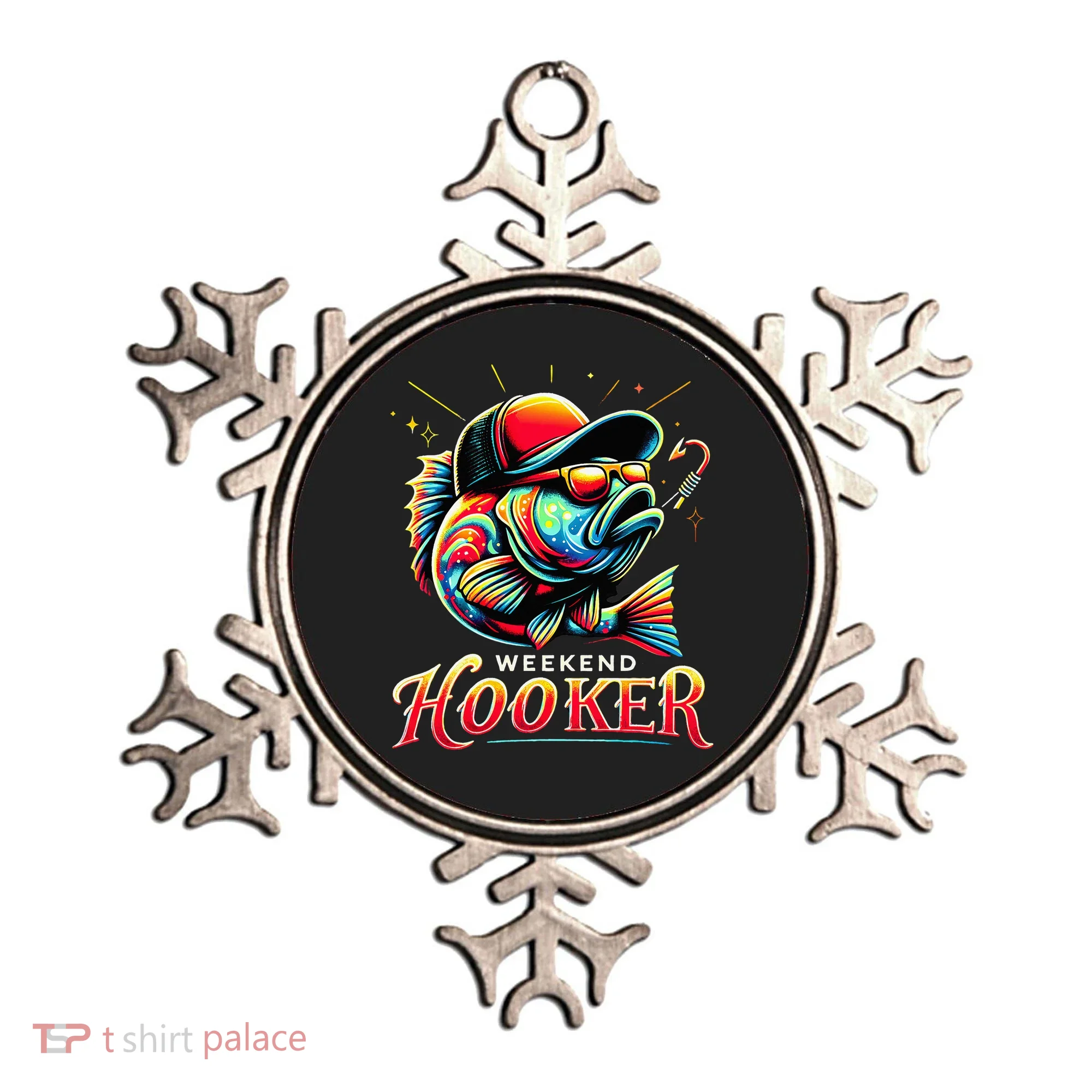Weekend Hooker Funny Bass Fishing Ornament
