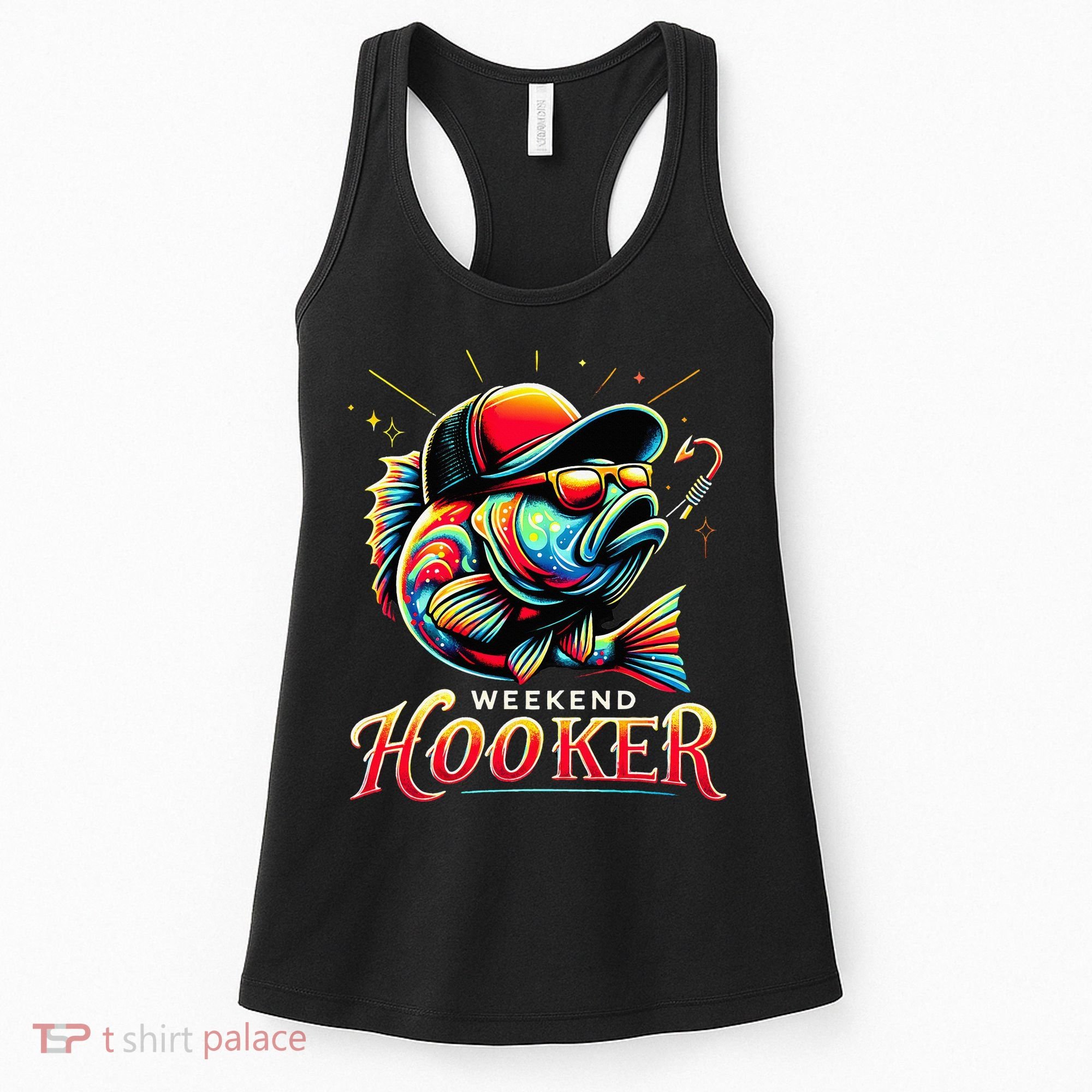 Weekend Hooker Funny Bass Fishing Women's Tank Top