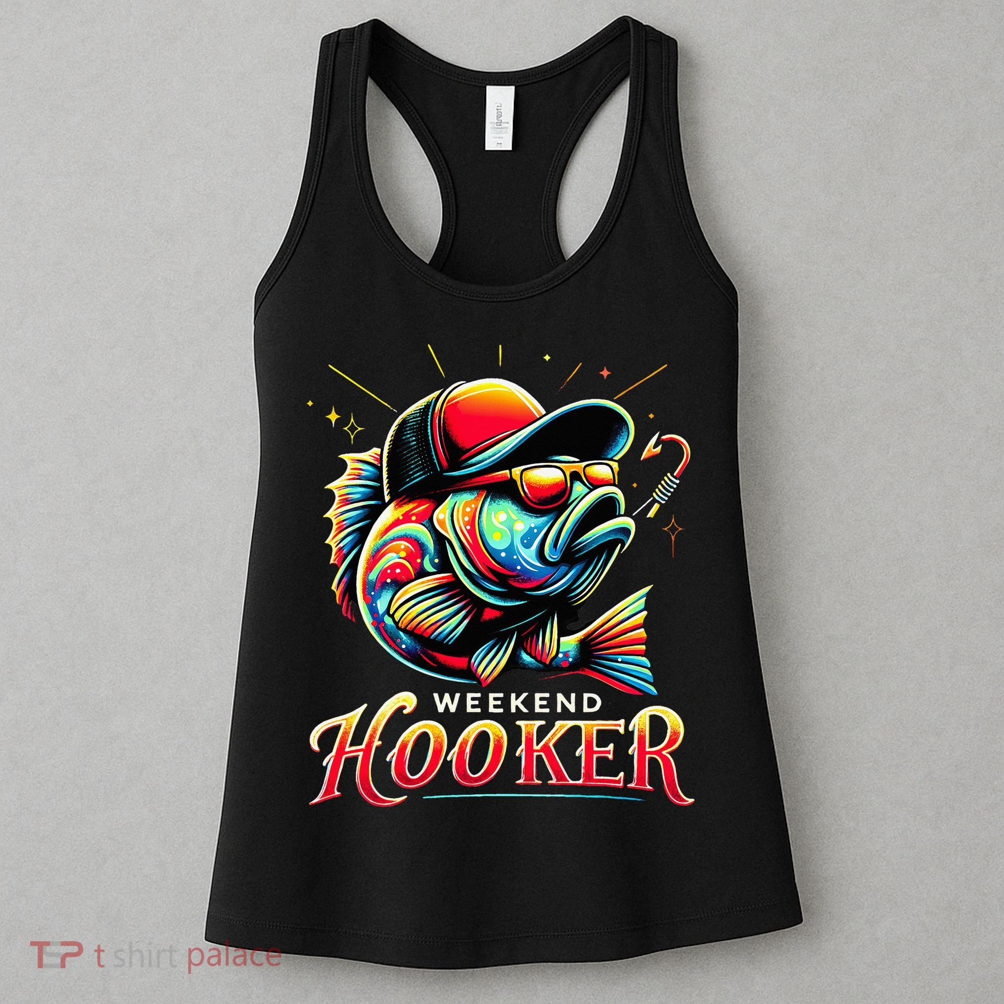 Weekend Hooker Funny Bass Fishing Women's Tank Top