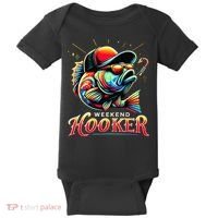 Weekend Hooker Funny Bass Fishing Baby Bodysuit thumb 0