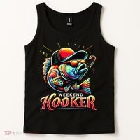 Weekend Hooker Funny Bass Fishing Tank Top thumb 2