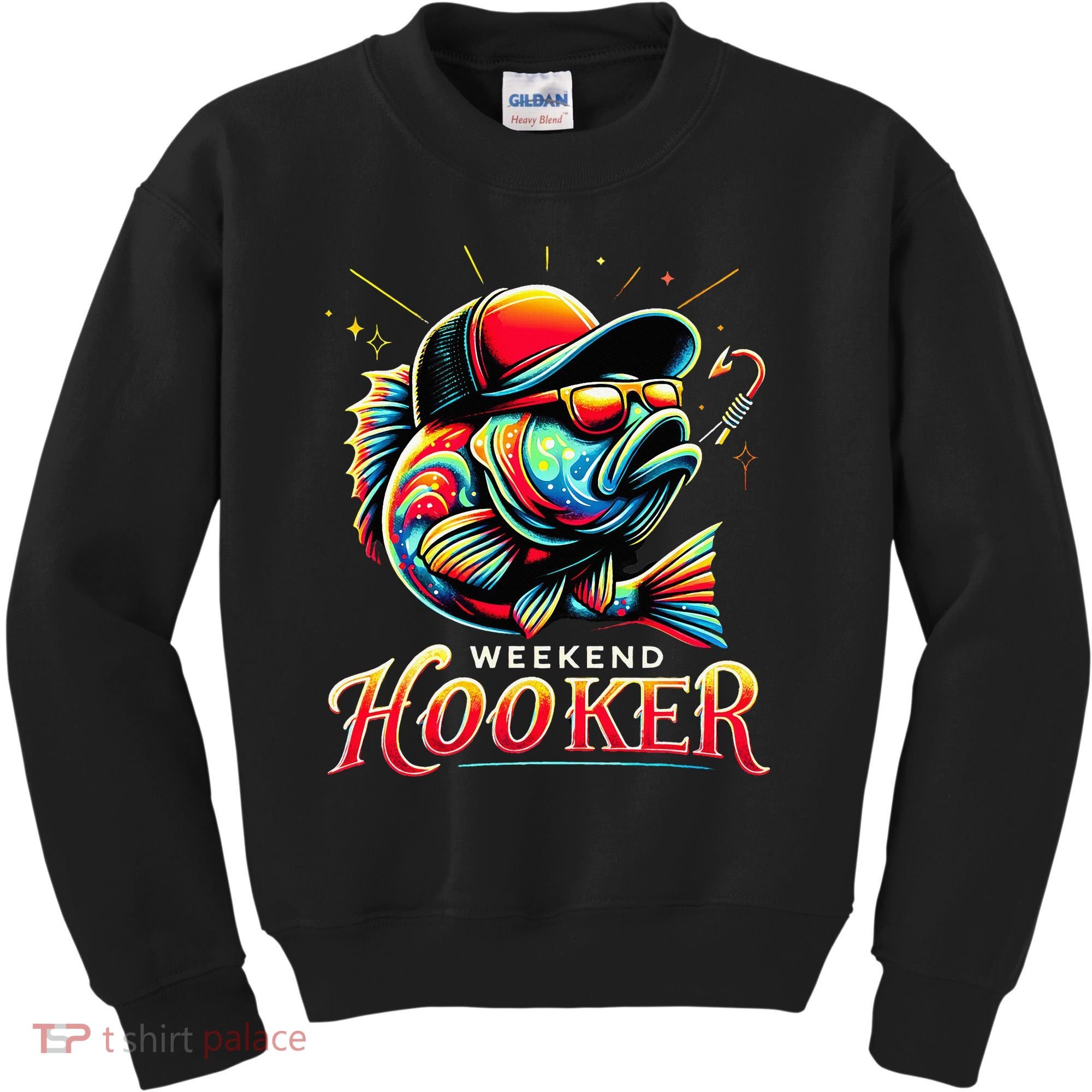 Weekend Hooker Funny Bass Fishing Kids Sweatshirt