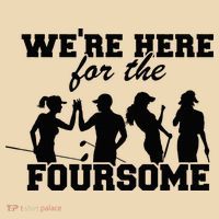 We're Here For The Foursome Funny Sarcasm Golf Lover Golfer Tote Bag thumb 4