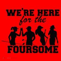 We're Here For The Foursome Funny Sarcasm Golf Lover Golfer Santa Hat thumb 1