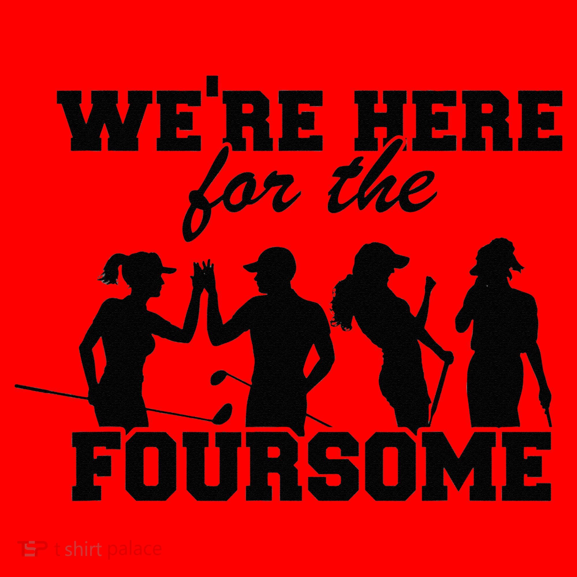 We're Here For The Foursome Funny Sarcasm Golf Lover Golfer Santa Hat