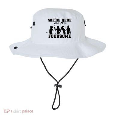 We're Here For The Foursome Funny Sarcasm Golf Lover Golfer Bucket Hat